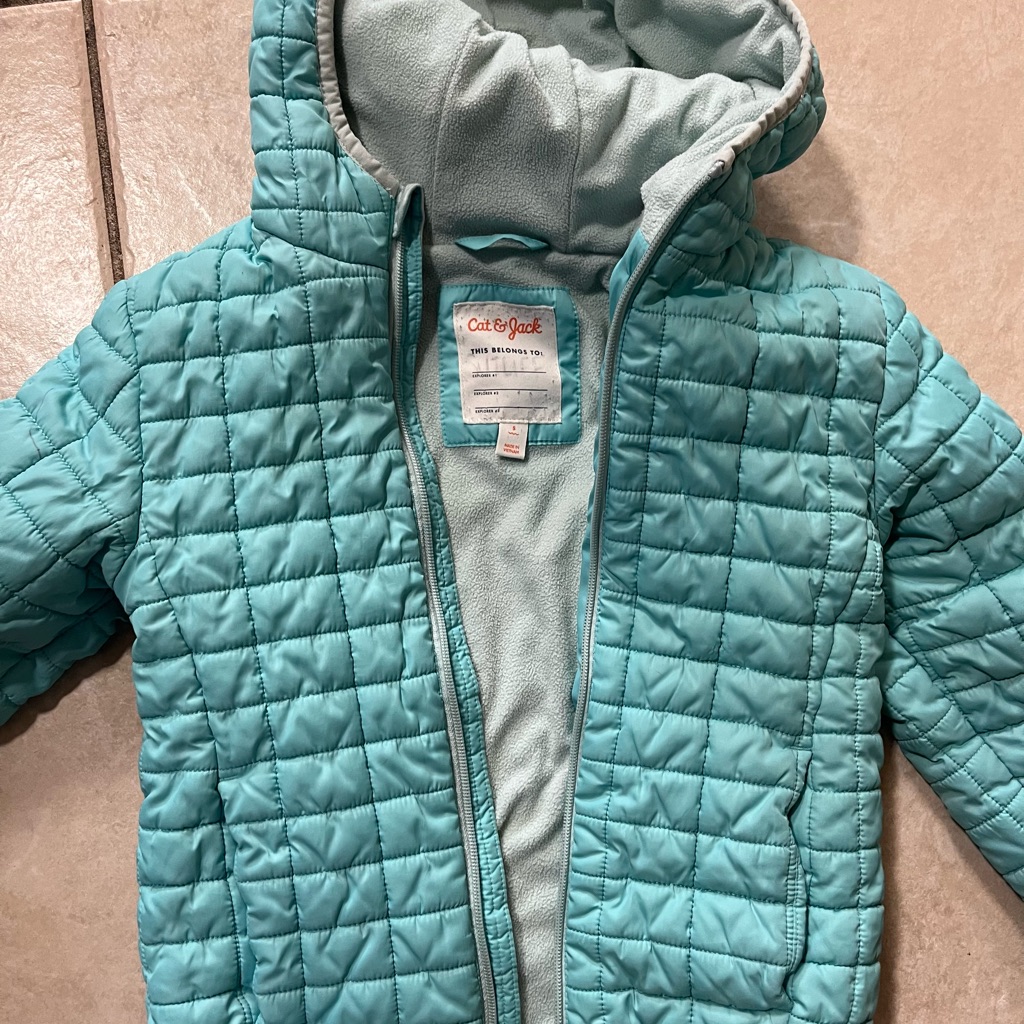 Cat  Jack Light Blue Quilted Jacket